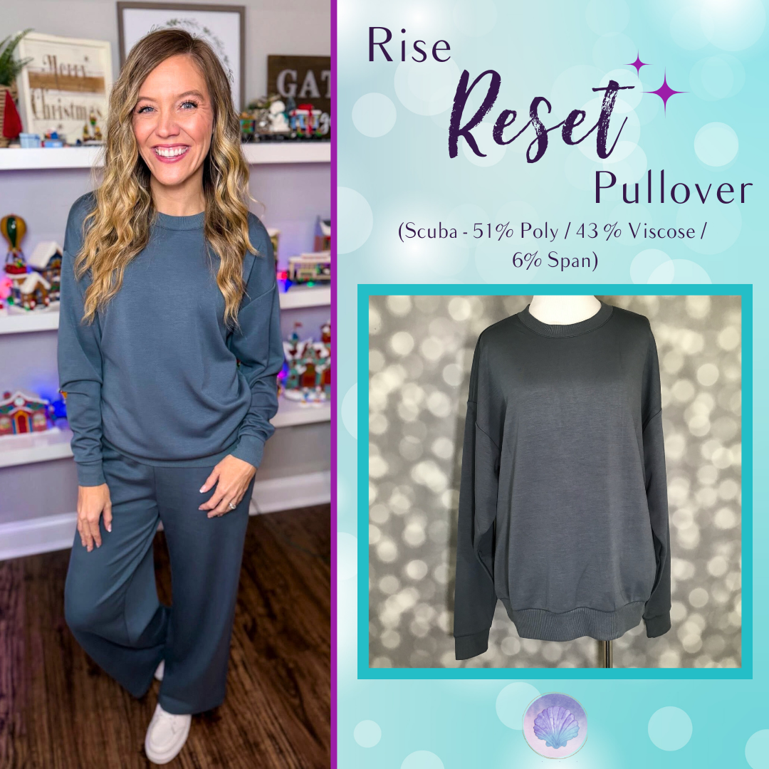 LuLaRoe LuLaRoe RISE Reset Pullover – Solid Graphite Gray 