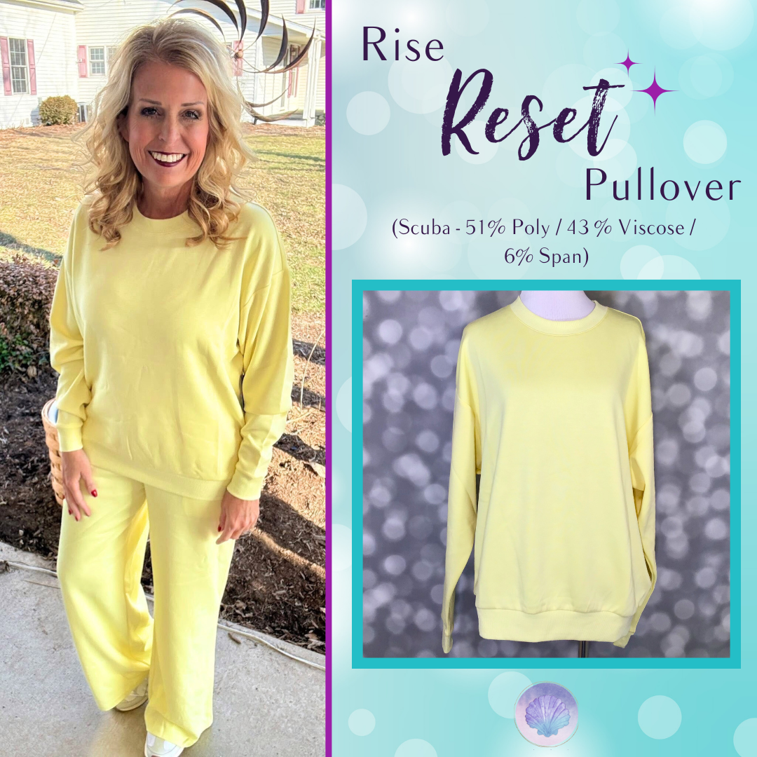 LuLaRoe LuLaRoe RISE Reset Pullover – Solid Soft Buttercream Yellow 