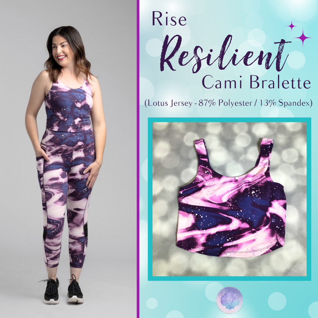 LuLaRoe LuLaRoe RISE Resilient Cami Bralette - Cosmic Orchid Marble 