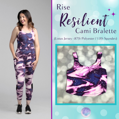 LuLaRoe LuLaRoe RISE Resilient Cami Bralette - Cosmic Orchid Marble 