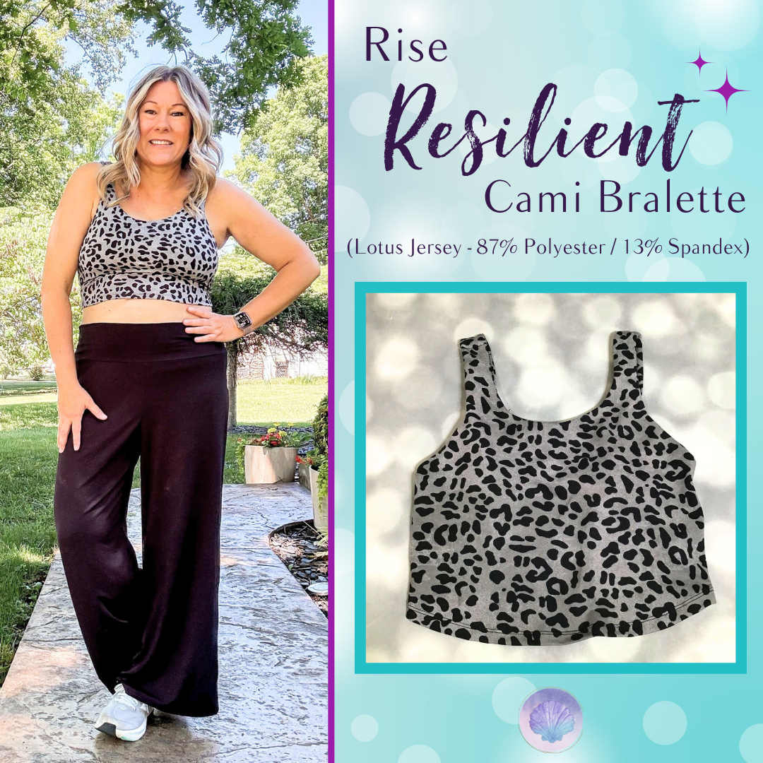 LuLaRoe LuLaRoe RISE Resilient Cami Bralette - Graphite Wildcat 
