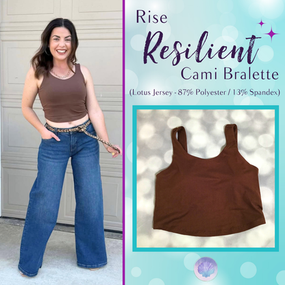 LuLaRoe LuLaRoe RISE Resilient Cami Bralette - Solid Cocoa Luxe 