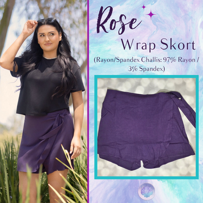 LuLaRoe Rose Wrap Skort - Solid Royal Plum
