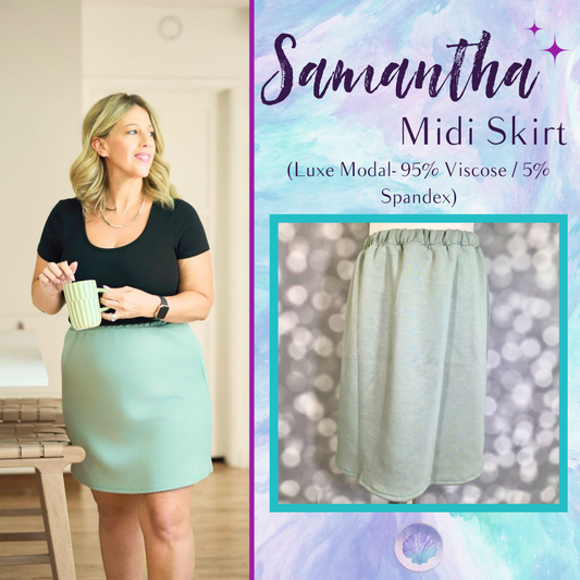 LuLaRoe Samantha Skirt - Solid Seafoam Mist