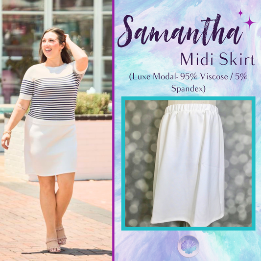 LuLaRoe Samantha Skirt - Solid White