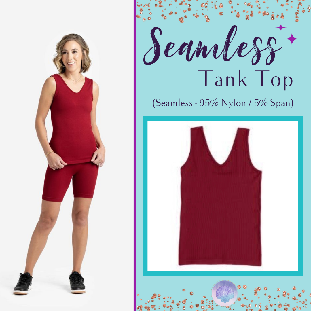 LuLaRoe LuLaRoe Seamless Tank - Solid Crimson Core 