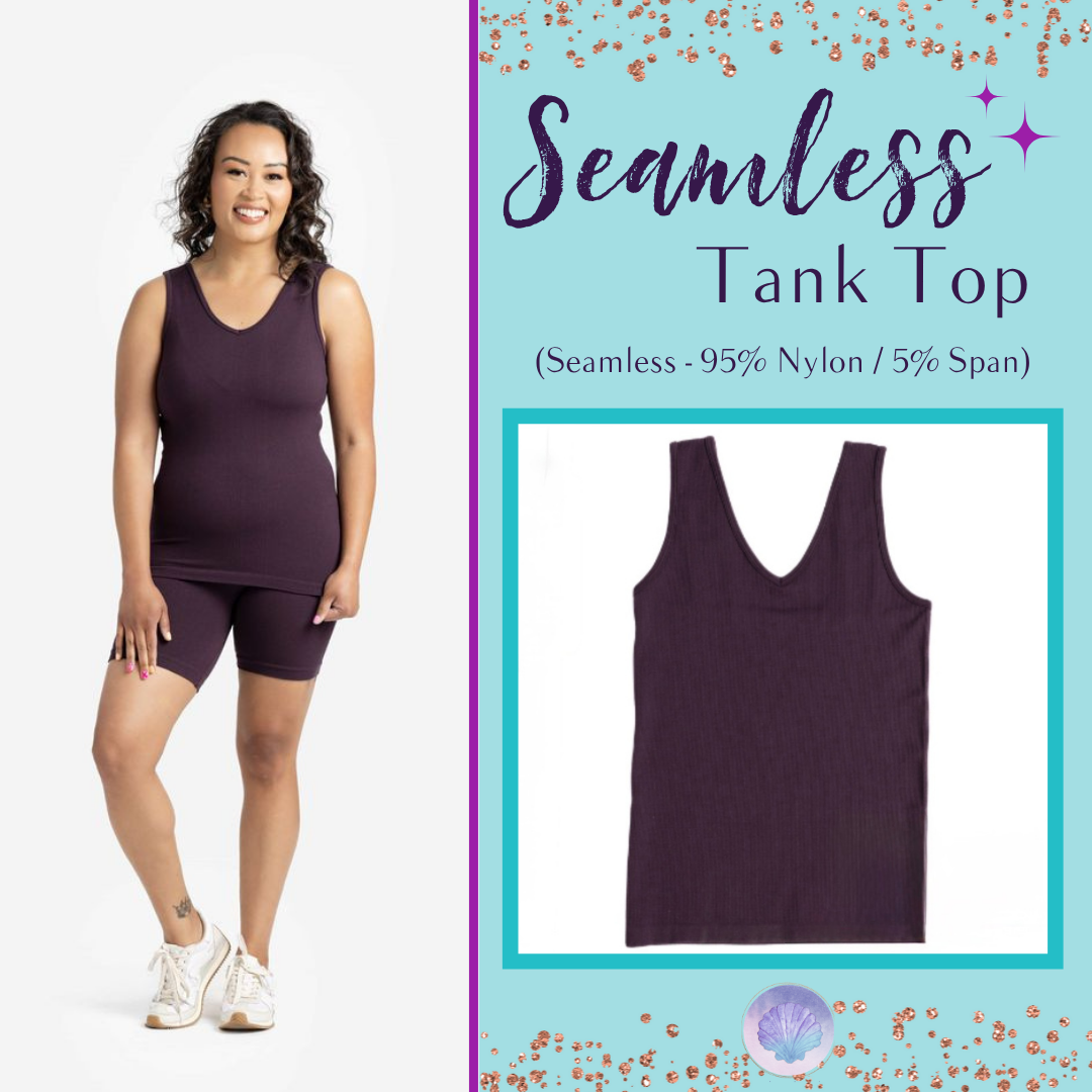 LuLaRoe LuLaRoe Seamless Tank - Solid Plum Sculpt 