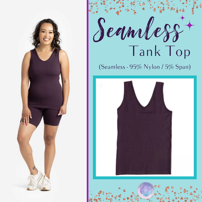 LuLaRoe LuLaRoe Seamless Tank - Solid Plum Sculpt 