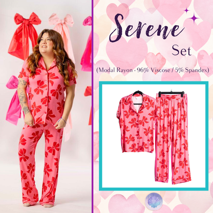 LuLaRoe LuLaRoe Valentine Serene Set - Rosé Ribbon Reverie 