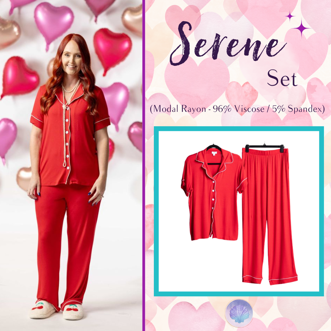 LuLaRoe LuLaRoe Valentine Serene Set - Crimson Poise 