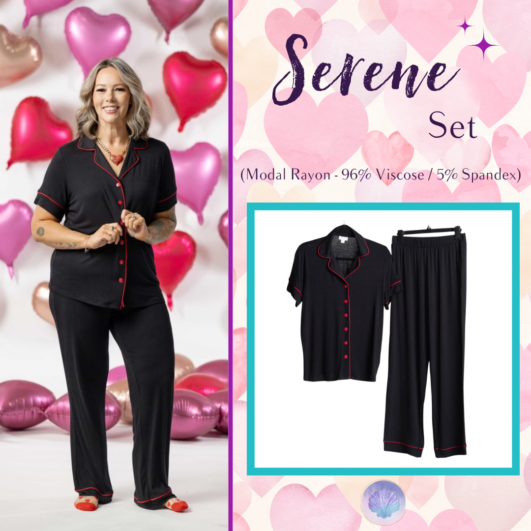 LuLaRoe LuLaRoe Valentine Serene Set - Midnight Noir 