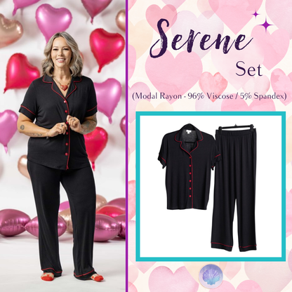 LuLaRoe LuLaRoe Valentine Serene Set - Midnight Noir 