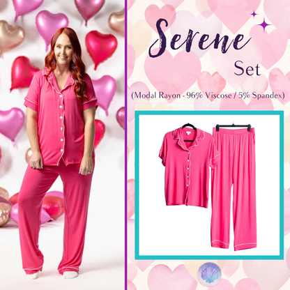 LuLaRoe LuLaRoe Valentine Serene Set - Solid Petal Rose Glow 