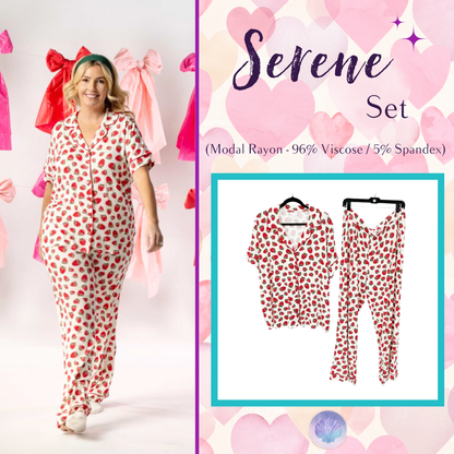 LuLaRoe LuLaRoe Valentine Serene Set - Strawberry Daydream 