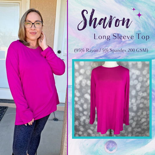LuLaRoe LuLaRoe Sharon Long Sleeve Top - Solid Berry Magenta 