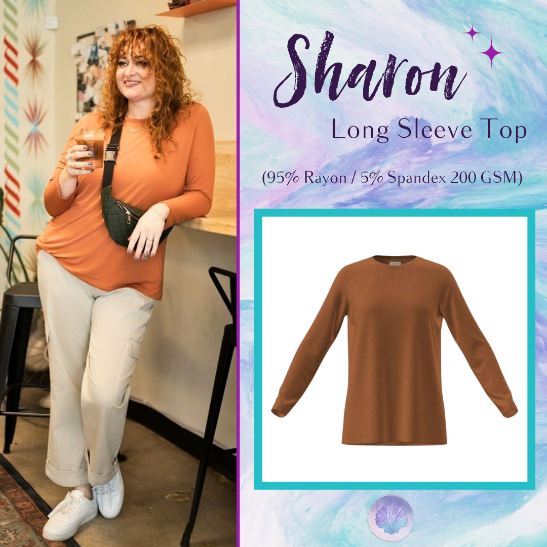 LuLaRoe Sharon Long Sleeve Top - Solid Burnt Orange - main product image