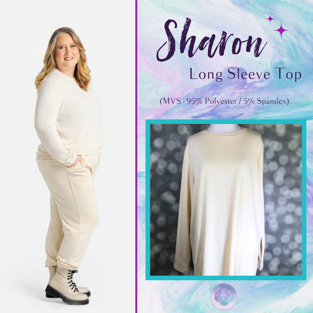 LuLaRoe LuLaRoe Sharon Long Sleeve Top - Solid Cream Dream 