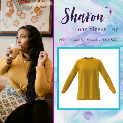 LuLaRoe Sharon Long Sleeve Top - Solid Golden Mustard - main product image