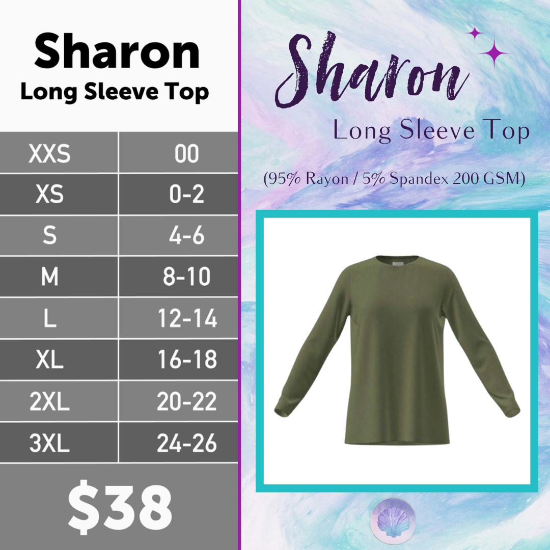 LuLaRoe Sharon Long Sleeve Top - Solid Olive Green - main product image