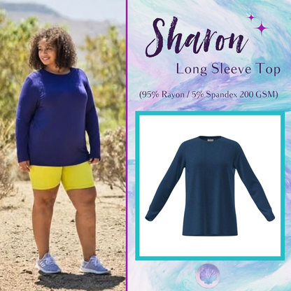 LuLaRoe Sharon Long Sleeve Top - Solid Royal Blue - main product image