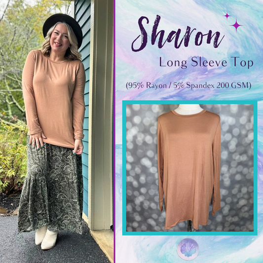 LuLaRoe LuLaRoe Sharon Long Sleeve Top - Solid Warm Tan 