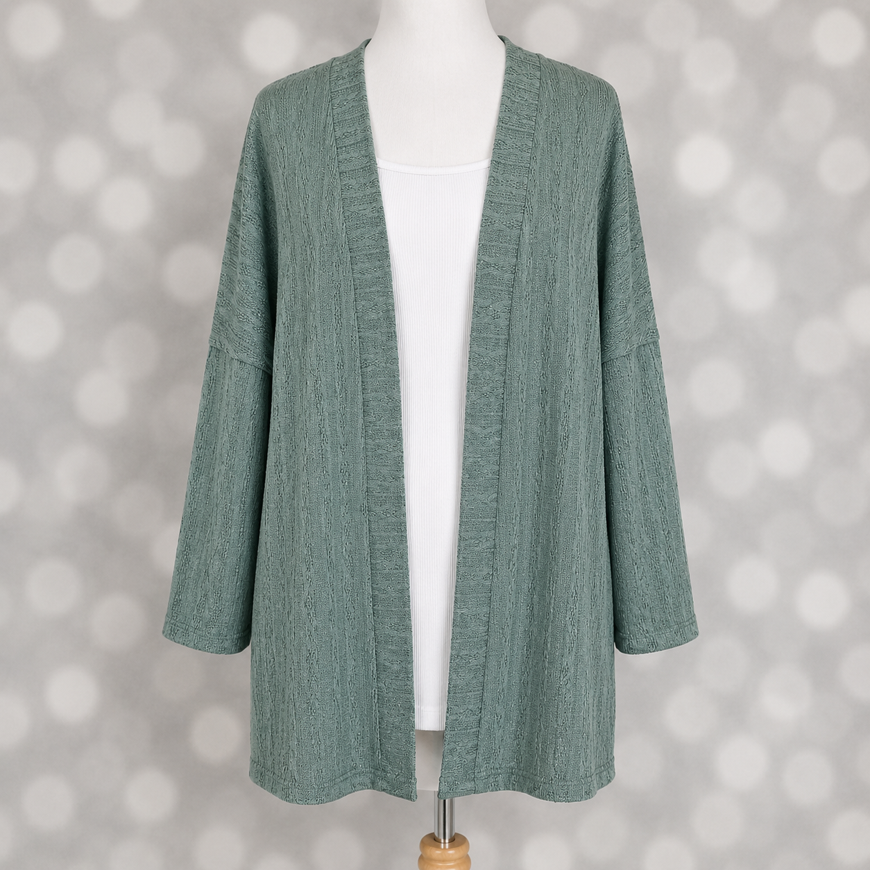 LuLaRoe Connie Lightweight Overlay - Solid Sage Mist