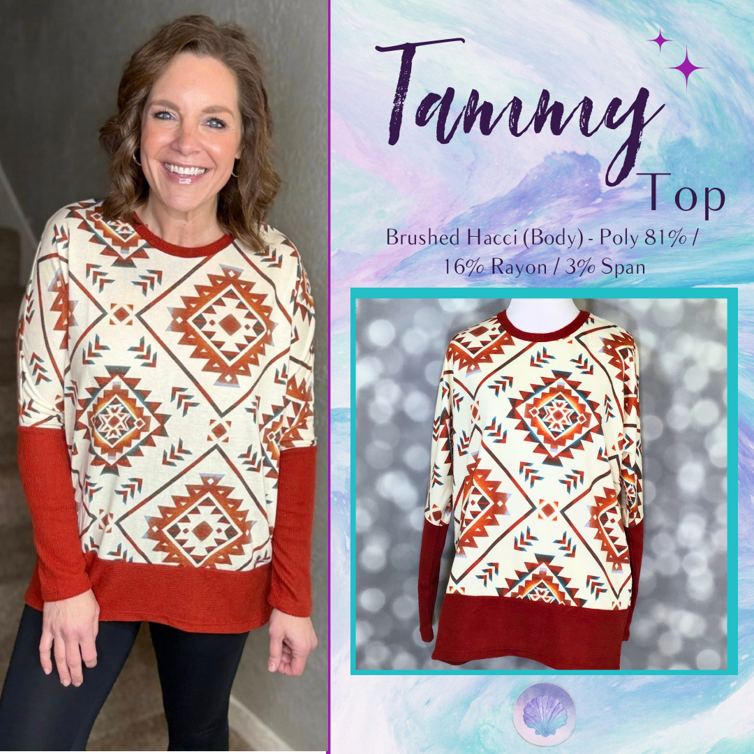 LuLaRoe LuLaRoe Tammy Top — Desert Heritage Aztec 