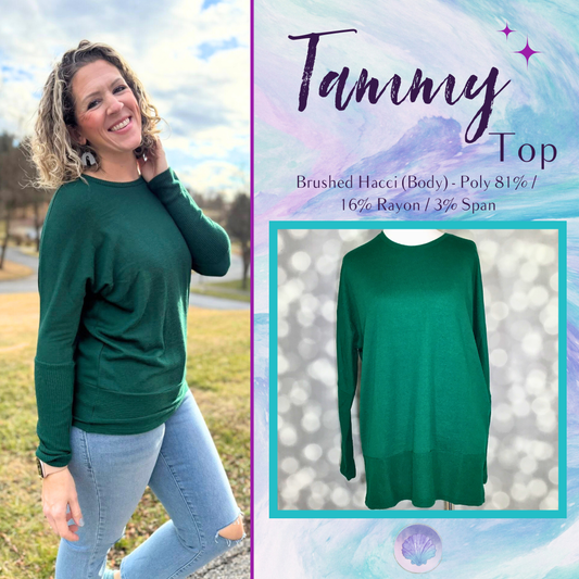 LuLaRoe Tammy Top — Solid Deep Evergreen