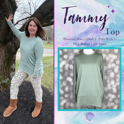 LuLaRoe LuLaRoe Tammy Top — Solid Soft Sage Mist 