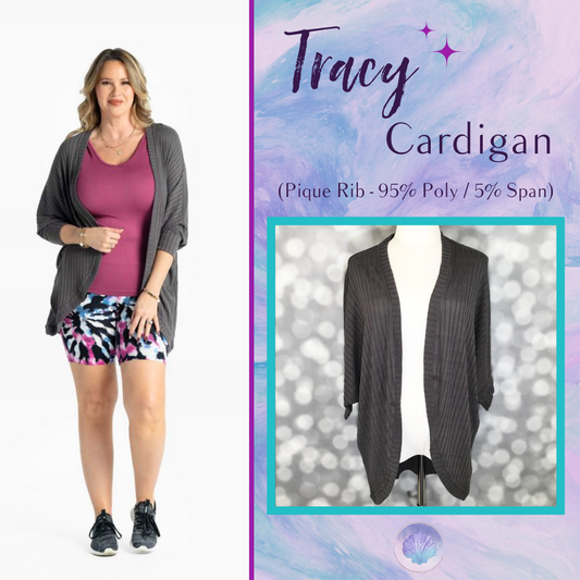 LuLaRoe LuLaRoe Tracy Cocoon Cardigan - Solid Charcoal Gray 