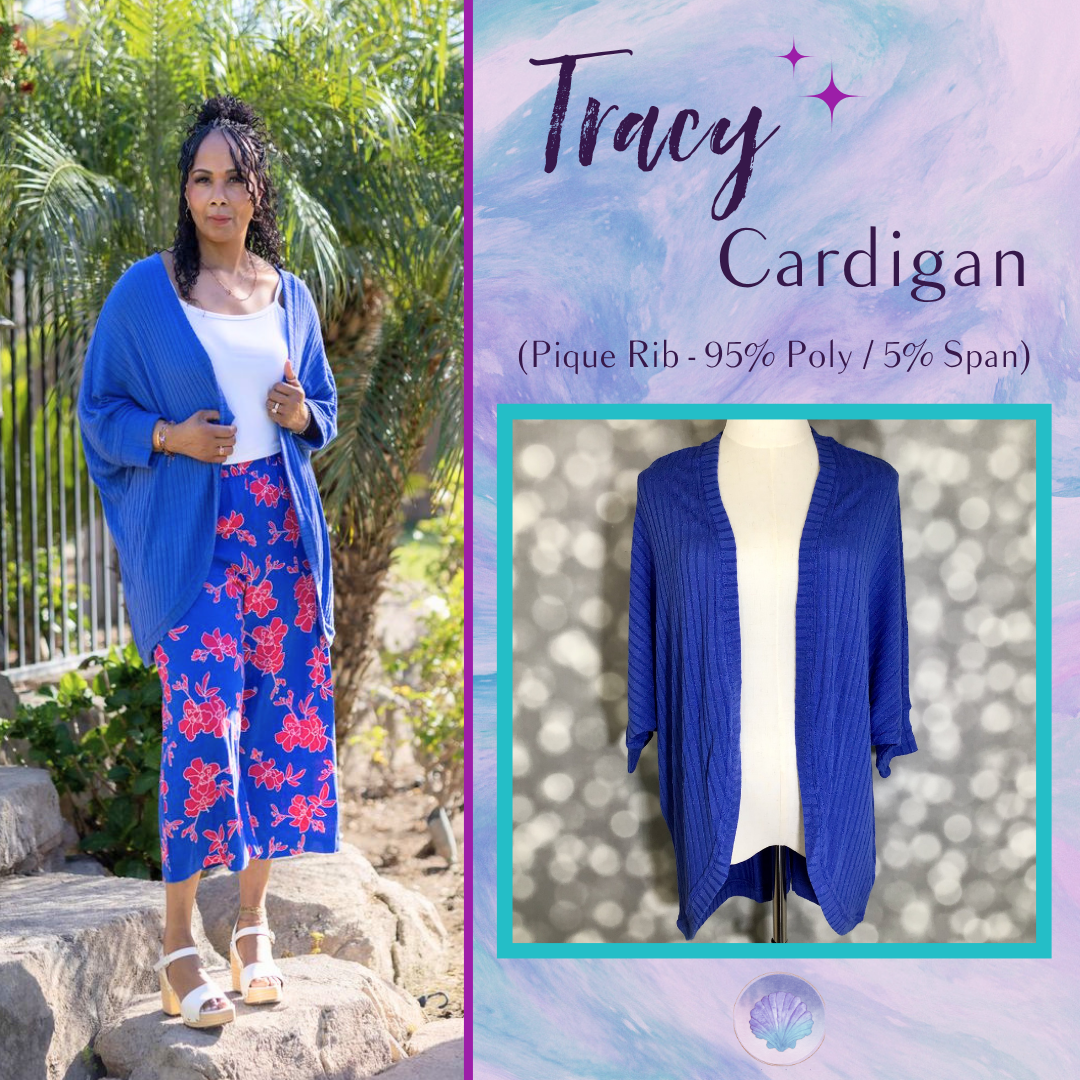 LuLaRoe LuLaRoe Tracy Cocoon Cardigan - Solid Cobalt Breeze 
