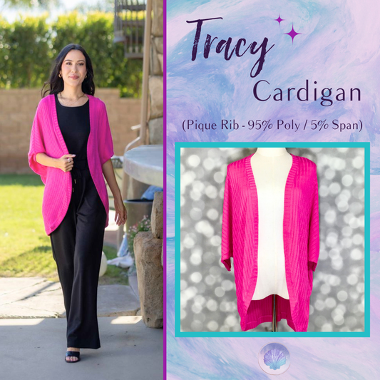 LuLaRoe LuLaRoe Tracy Cocoon Cardigan - Solid Electric Fuchsia 