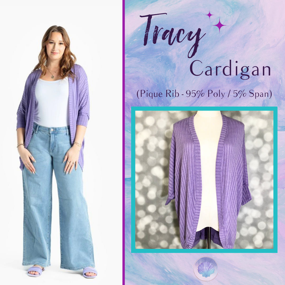 LuLaRoe LuLaRoe Tracy Cocoon Cardigan - Solid Soft Lavender 