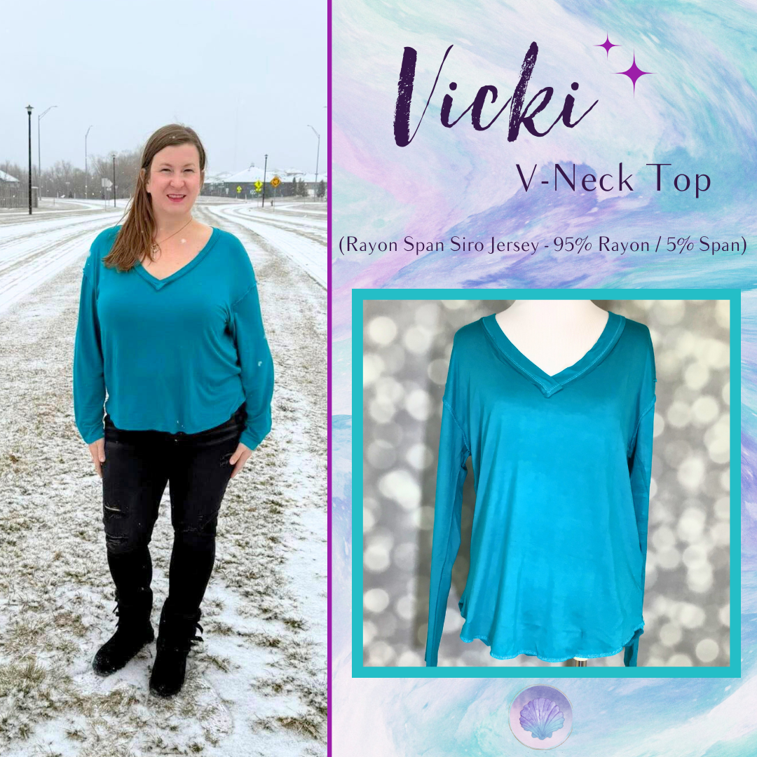 LuLaRoe LuLaRoe Vicki Top - Solid Deep Teal 