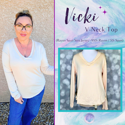 LuLaRoe LuLaRoe Vicki Top - Solid Soft Oatmeal 