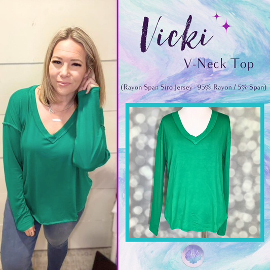 LuLaRoe Vicki Top - Solid Teal Evergreen