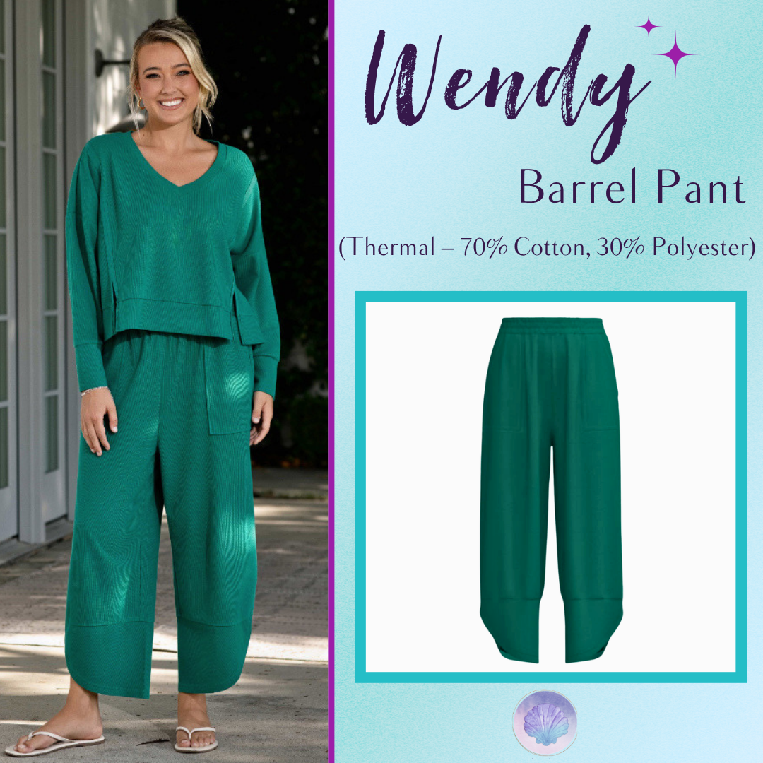 LuLaRoe Wendy Easy Barrel Pull-On Pant in Solid Emerald Green, front product view