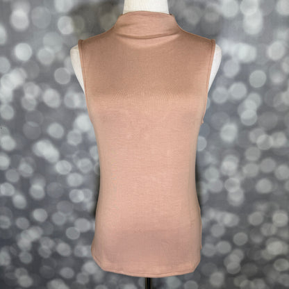 LuLaRoe Ramona Mock Neck Tank – Solid Taupe outfit and fit photo