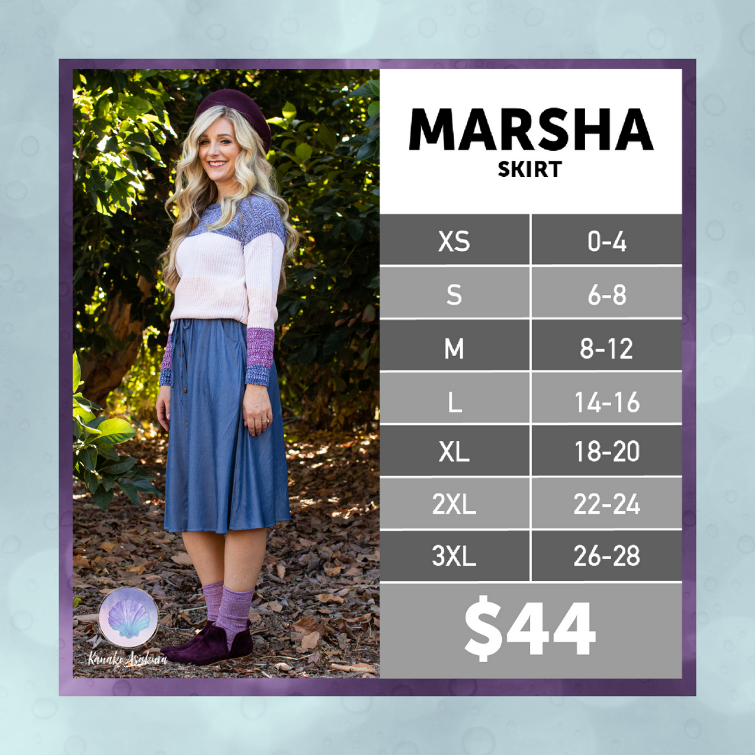 LuLaRoe LuLaRoe Marsha Midi Skirt - Solid Midnight Black 