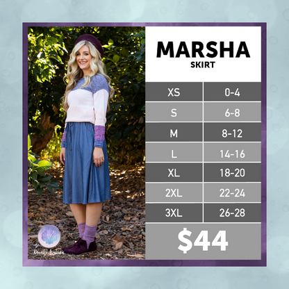 LuLaRoe LuLaRoe Marsha Midi Skirt - Solid Midnight Black 