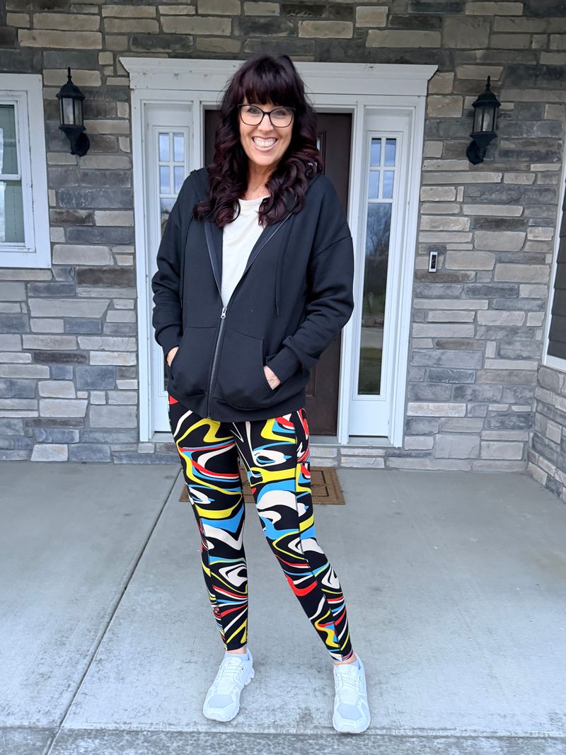 LuLaRoe LuLaRoe Rise Brave Leggings – Electric Flux Swirl 