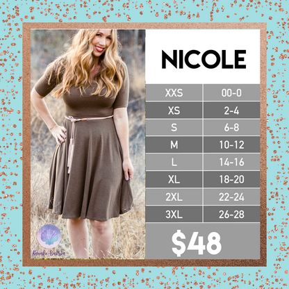 LuLaRoe Nicole Dress – Solid Black
