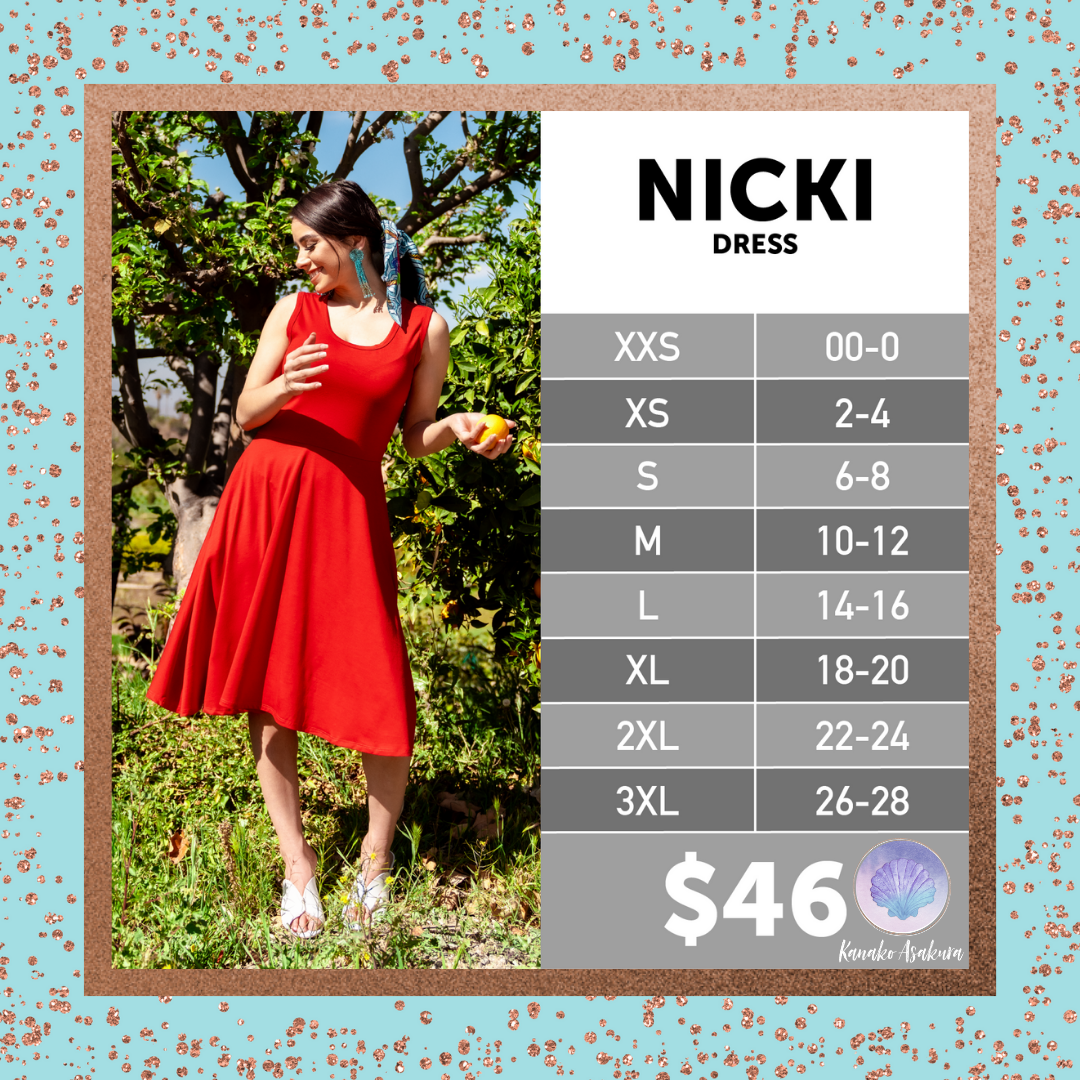 LuLaRoe Nicki - Navy Pink Small FLoral 