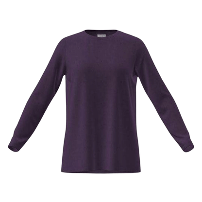 LuLaRoe Sharon Long Sleeve Top - Solid Rich Purple - front view