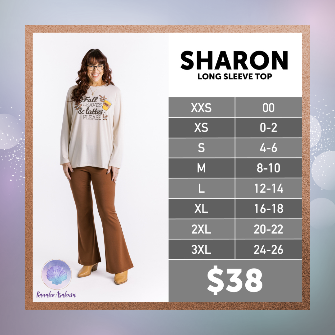 LuLaRoe LuLaRoe Sharon Long Sleeve Top - Solid Cream Dream 