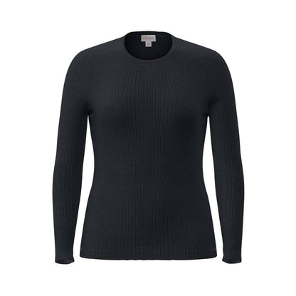 LuLaRoe Essential Long Sleeve Top Solid Black - color and pattern reference 286401