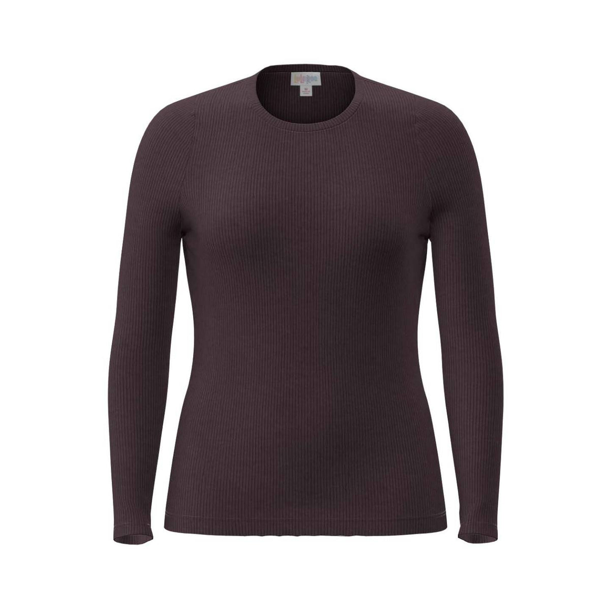 LuLaRoe Essential Long Sleeve Top Solid Brown - color and pattern reference 286404