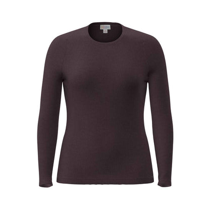 LuLaRoe Essential Long Sleeve Top Solid Brown - color and pattern reference 286404