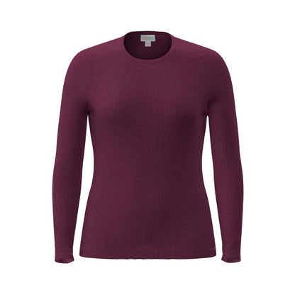 LuLaRoe Essential Long Sleeve Top Solid Crimson Berry - color and pattern reference 286405