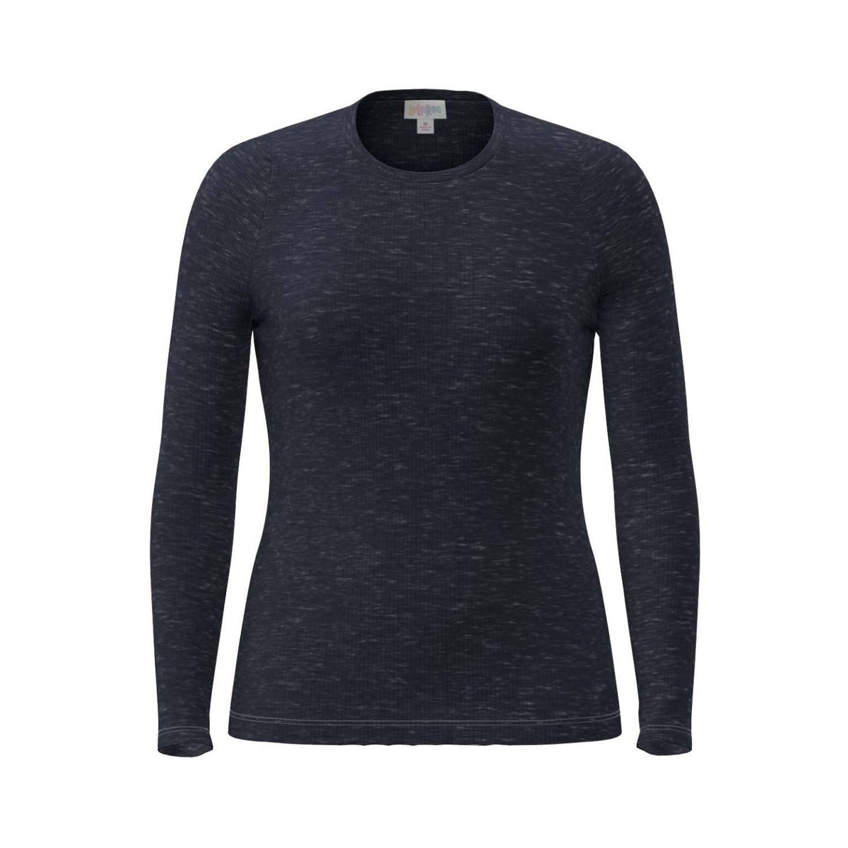 LuLaRoe Essential Long Sleeve Top Solid Heather Charcoal - color and pattern reference 286407